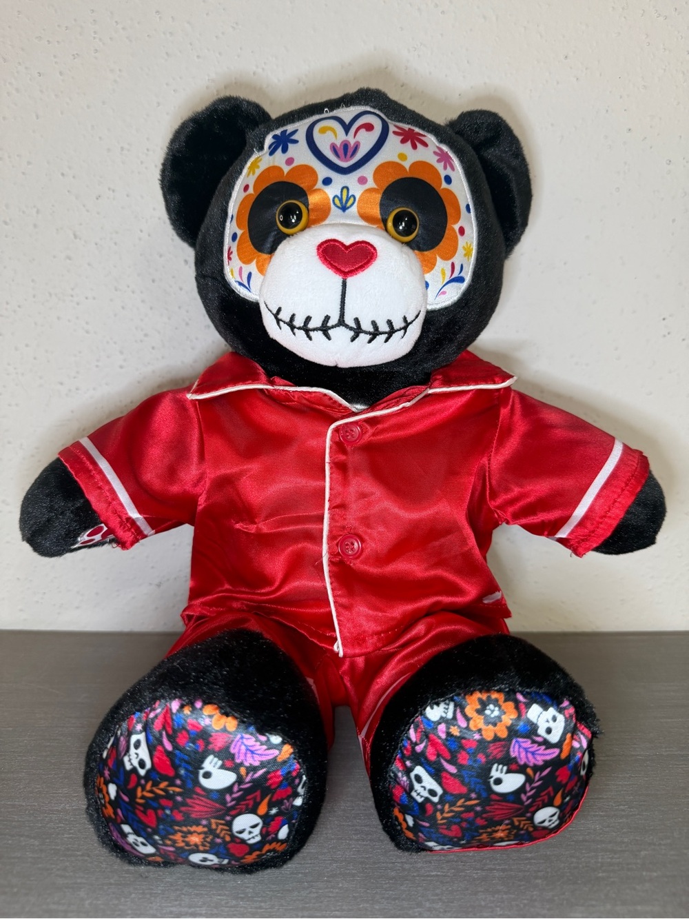 Build A Bear Day of the Dead Dia de los Muertos Plush Bear with Outfit Halloween
